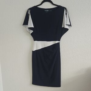 Ralph Lauren Navy and White Dress